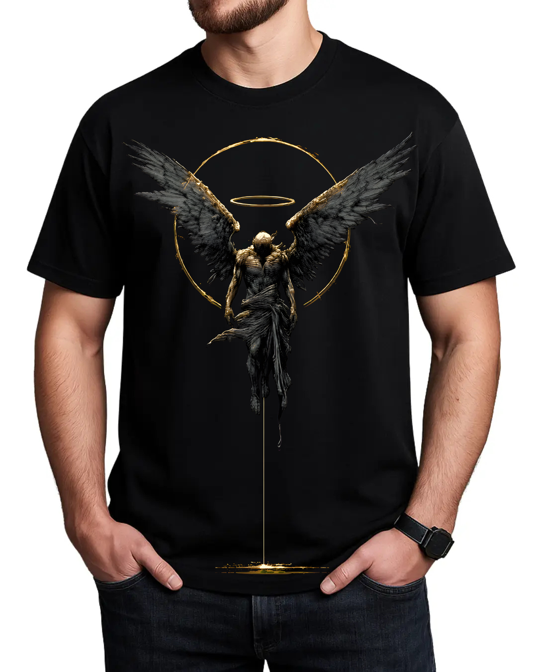 Fallen Angel Dark Gothic Graphic T-Shirt
