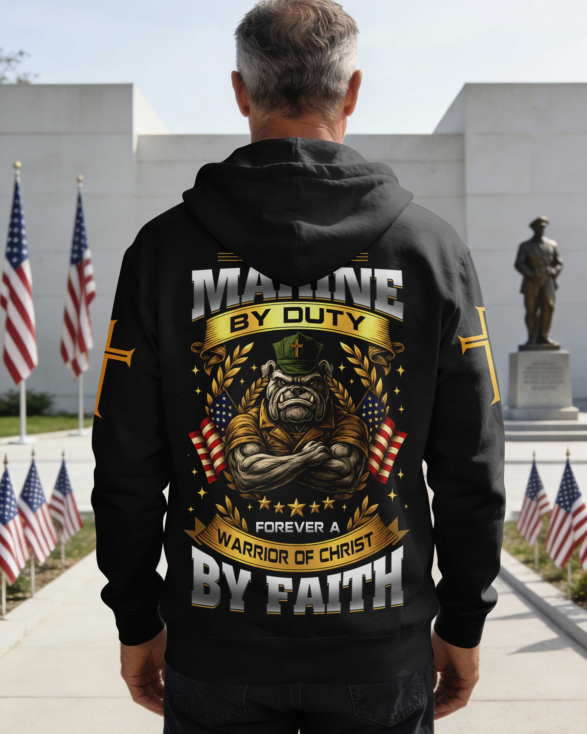 Once A Marine By Duty Forever A Warrior Of Christ By Faith Hoodie