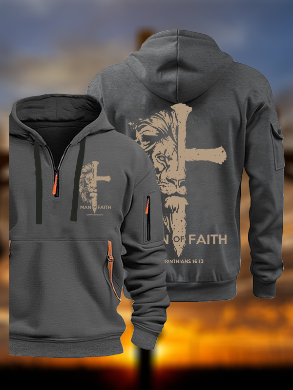 Man of Faith  Jesus God Christian Zipper Hoodies