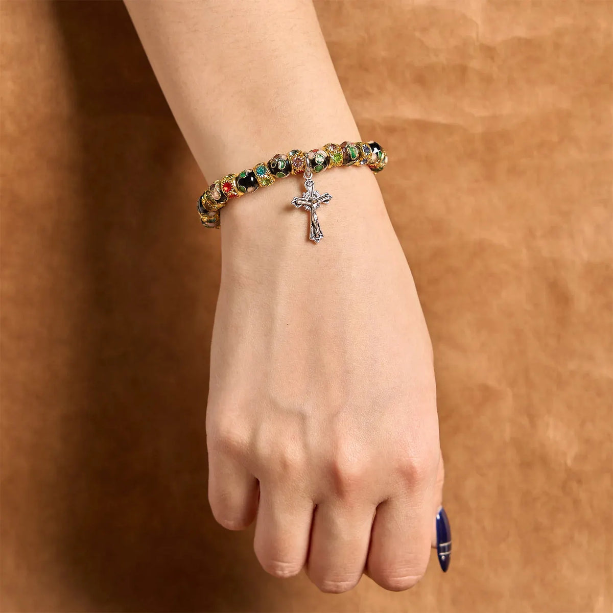 Handcrafted Cloisonné Beads Timeless Faith Bracelet A Testament of Christ's Presence