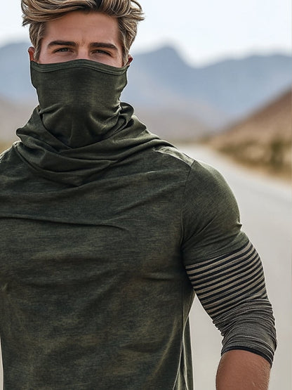 Men's Outdoor Sun Protection Breathable Cool Hooded Sun Protection Long Sleeve Top