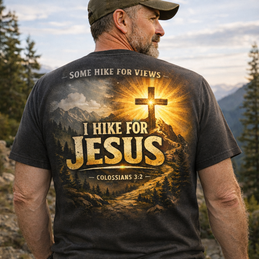 Some Hike For Views I Hike For Jesus T-Shirt