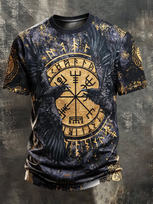 Men's Vintage Viking-Print T-Shirt