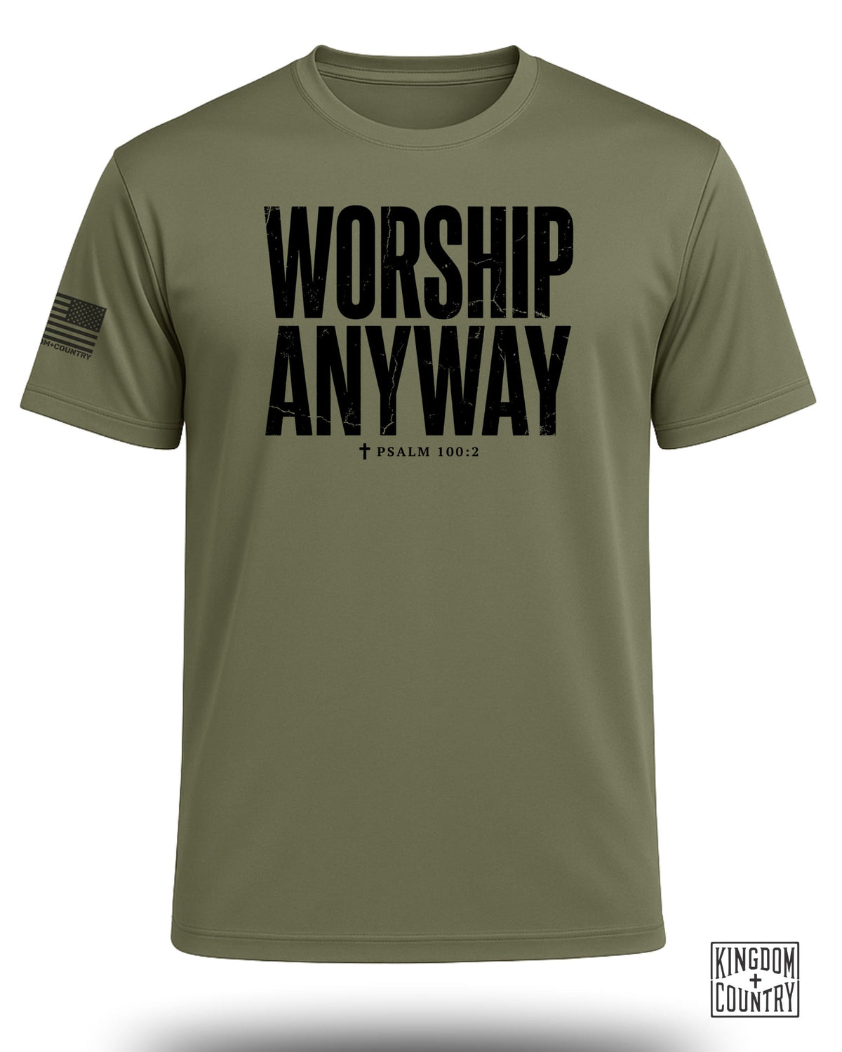 Worship Anyway Distressed Performance Shirt