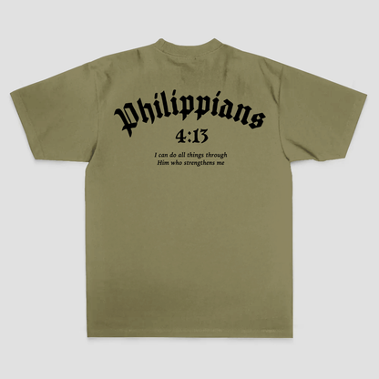 Philippians 4:13 I Can Do All Things Through Him Who Strengthens Me Printed Men's T-shirt