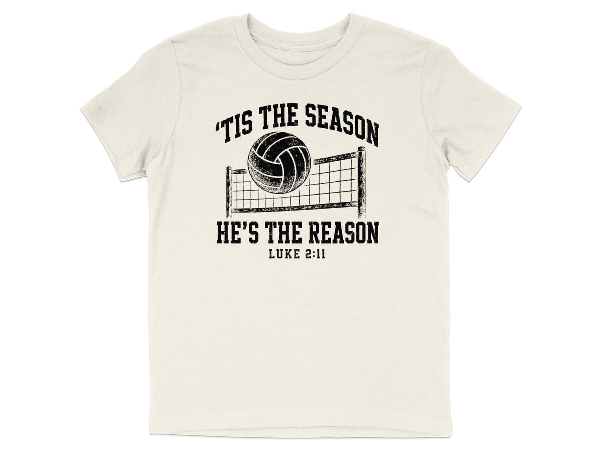 'Tis The Season He's The Reason - Volleyball Youth T-Shirt