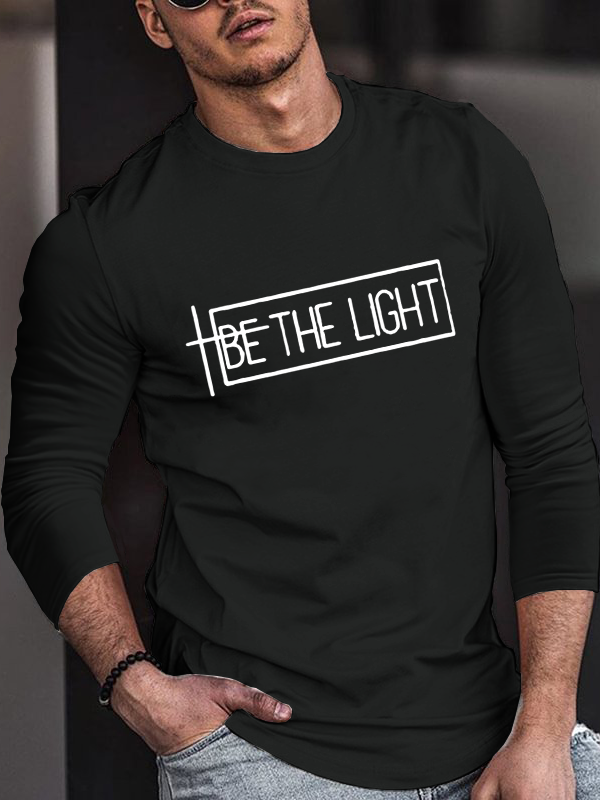 Be The Light Cotton Long Sleeve T-Shirt