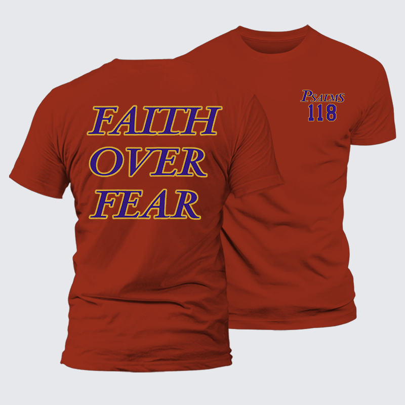 Luxe Mercerized Cotton Tee - Faith Over Fear
