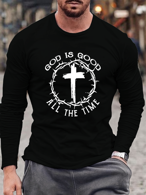 God Is Good Cross Long Sleeve T-shirt