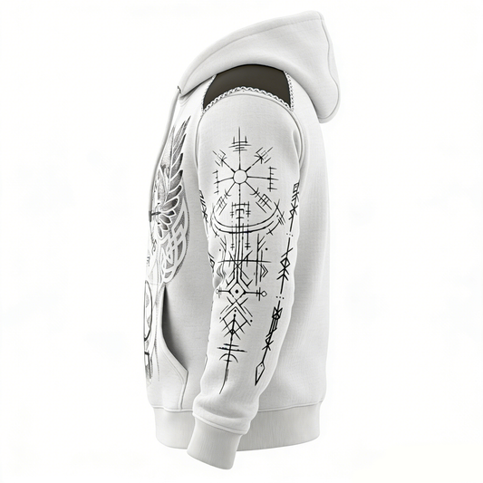 Nordic Viking Vegvísir 3D Print Casual Long-Sleeve Hoodie