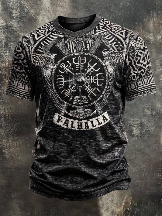 Men's Vintage Viking-Print T-Shirt