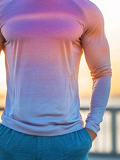 Men's Outdoor Sun Protection Breathable Cool Hooded Sun Protection Long Sleeve Top
