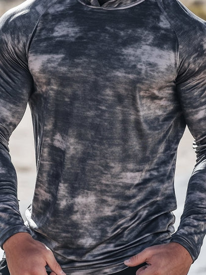 Men's Outdoor Sun Protection Breathable Cool Hooded Sun Protection Long Sleeve Top