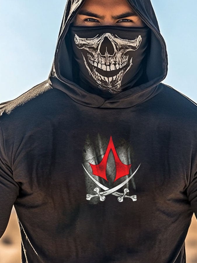 Men's Outdoor Sun Protection Breathable Cool Hooded Sun Protection Long Sleeve Top