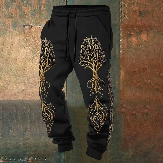 Men's Viking Unisex Tree Of Life Graphics Jogging Pants