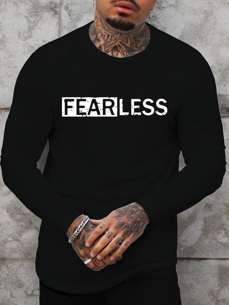 Fearless Jesus God  Christian Cotton Long Sleeve T-Shirt