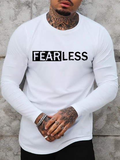 Fearless Jesus God  Christian Cotton Long Sleeve T-Shirt