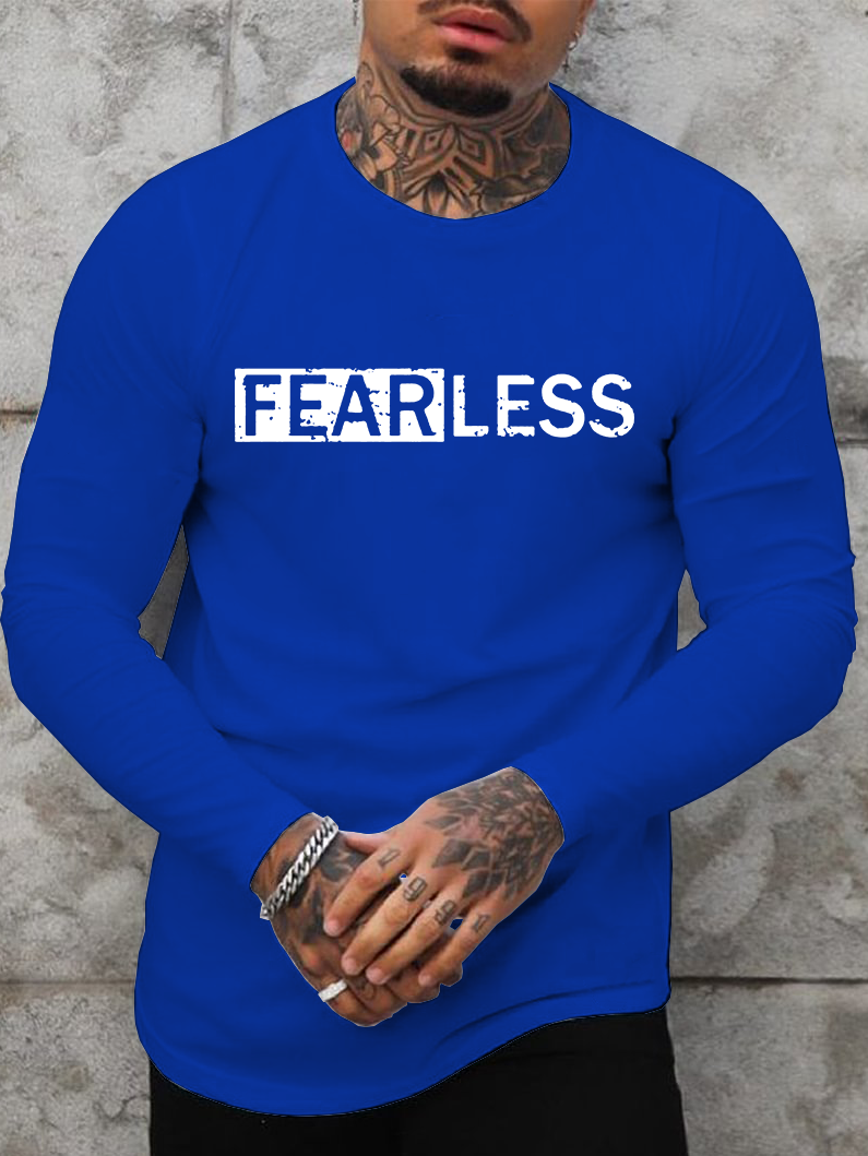 Fearless Jesus God  Christian Cotton Long Sleeve T-Shirt