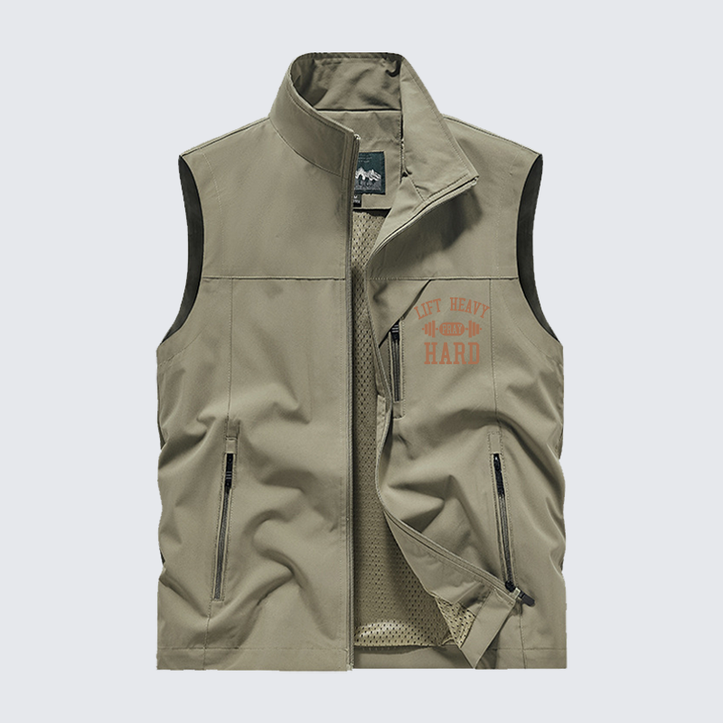 Lift Heavy Pray Hard Jesus God Christian Outdoor Quick-dry Vest