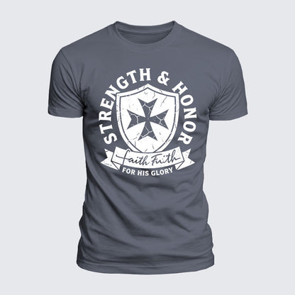 Luxe Mercerized Cotton Tee - Strength&Honor For His Glory