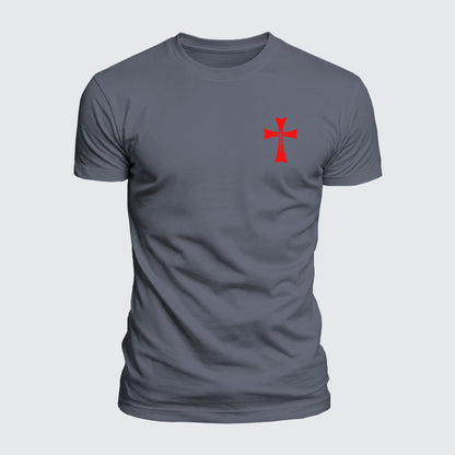 Luxe Mercerized Cotton Tee - Knights Templar Crusader Cross Faith