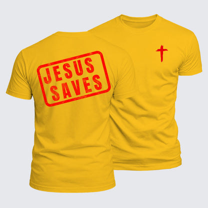 Luxe Mercerized Cotton Tee - Jesus Saves