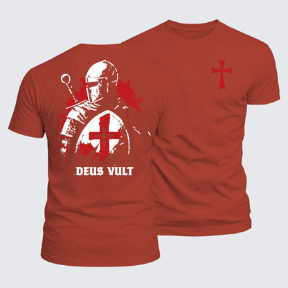 Luxe Mercerized Cotton Tee -  Deus Vult Knight Templar