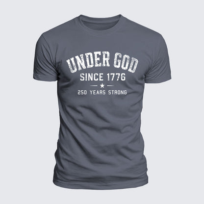 Luxe Mercerized Cotton Tee - Under God Since 1776 - 250 Years Strong