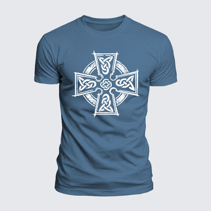 Luxe Mercerized Cotton Tee - Celtic Cross
