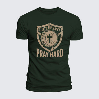 Luxe Mercerized Cotton Tee - Lift Heavy Pray Hard