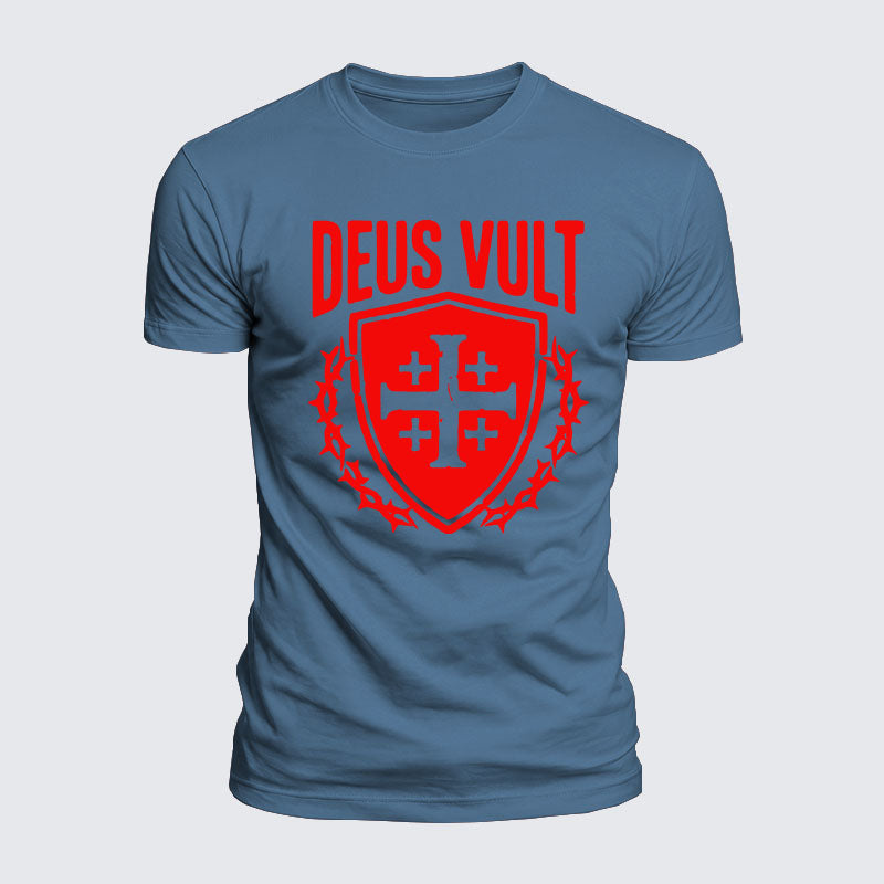 Luxe Mercerized Cotton Tee - Deus Vult