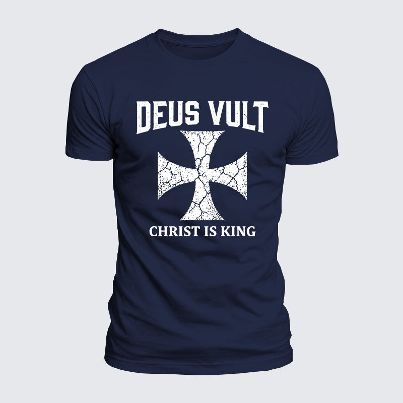 Luxe Mercerized Cotton Tee - Deus Vult Christ Is King