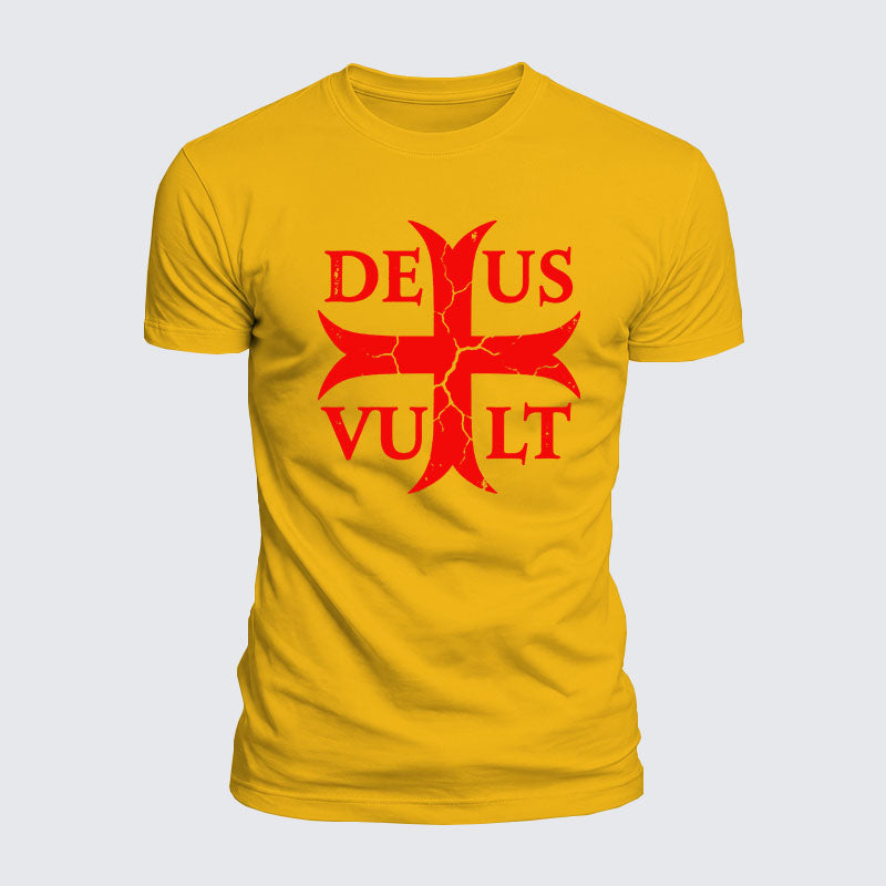Luxe Mercerized Cotton Tee - Deus Vult