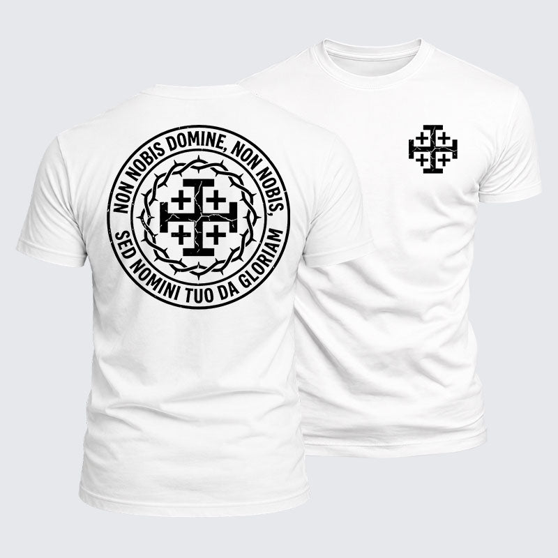 Luxe Mercerized Cotton Tee - Non Nobis Domine, Non Nobis, Sed Nomini Tuo Da Gloriam