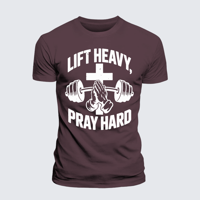 Luxe Mercerized Cotton Tee - Lift Heavy Pray Hard