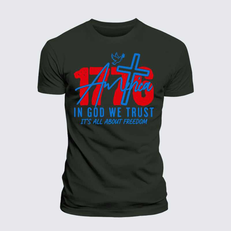Luxe Mercerized Cotton Tee - 1776 In God We Trust