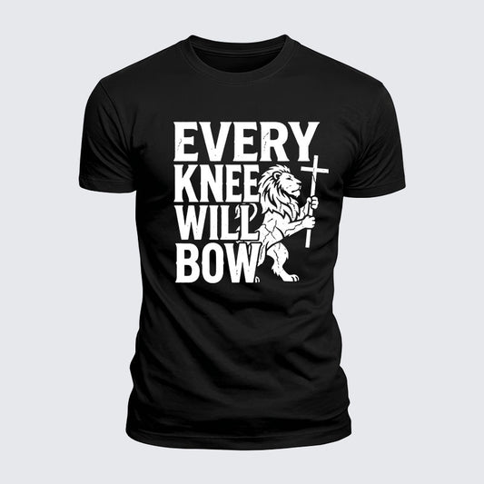 Luxe Mercerized Cotton Tee - Every Knee Will Bow