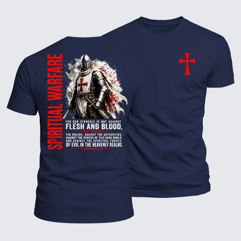 Luxe Mercerized Cotton Tee -  Spiritual Warfare Ephesians 6:12
