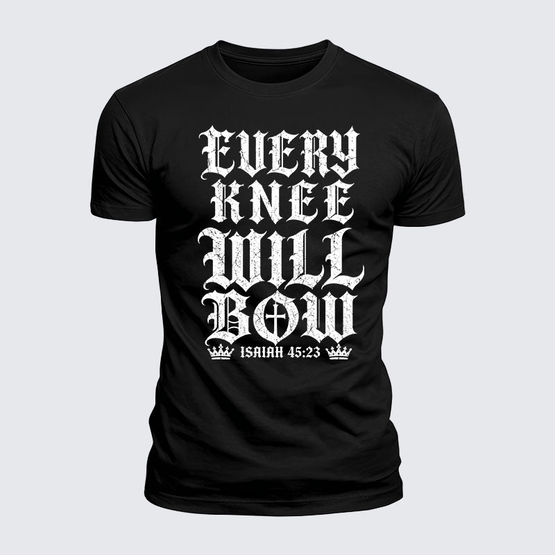 Luxe Mercerized Cotton Tee -  Every Knee Will Bow
