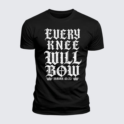 Luxe Mercerized Cotton Tee -  Every Knee Will Bow