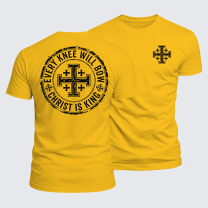 Luxe Mercerized Cotton Tee -  Every Knee Will Bow
