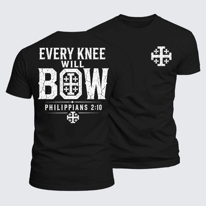 Luxe Mercerized Cotton Tee -  Every Knee Will Bow