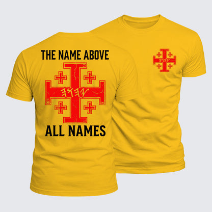 Luxe Mercerized Cotton Tee -  Yeshua Name Above All Names Yahweh YHWH Hebrew Name