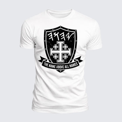 Luxe Mercerized Cotton Tee -  Yeshua Name Above All Names Yahweh YHWH Hebrew Name
