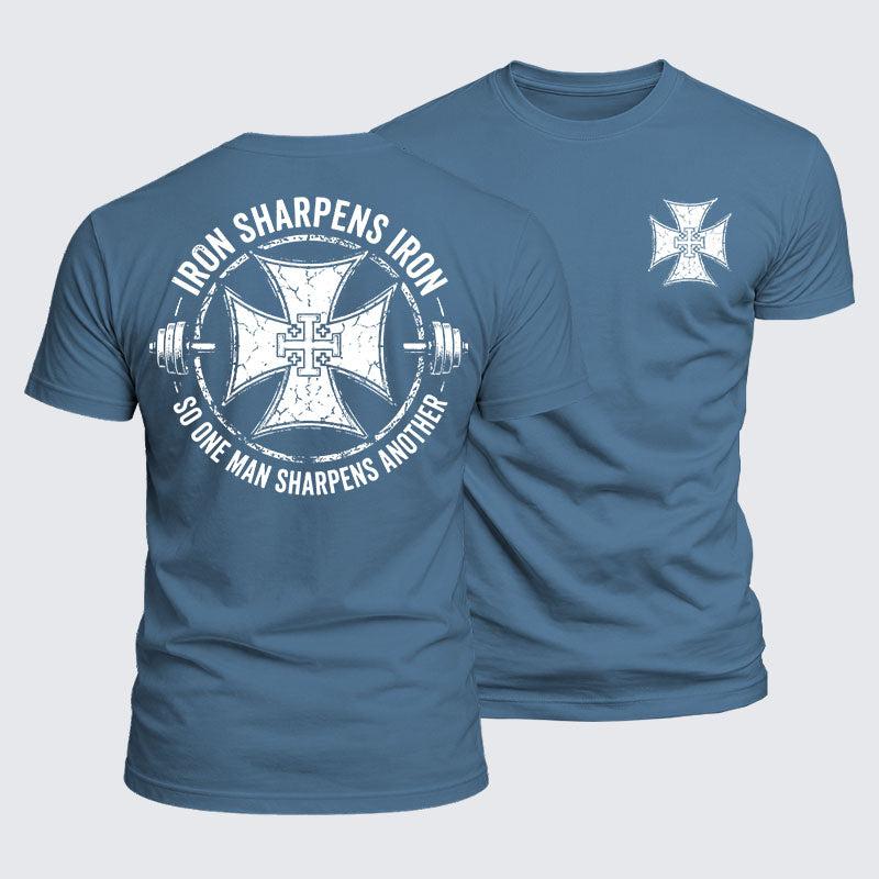 Luxe Mercerized Cotton Tee -  Iron Sharpens Iron So One Man Sharpens Another