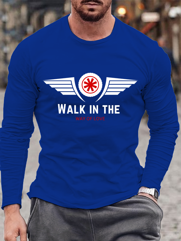 Men's Faith Walk in the way of love Focus on the lord Long Sleeve
