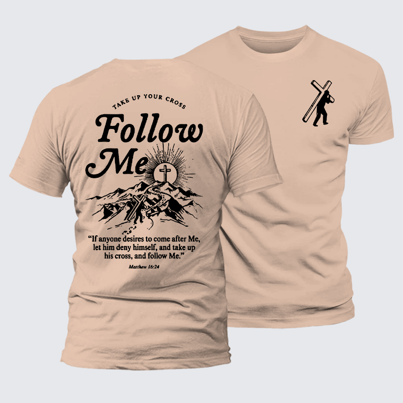Luxe Mercerized Cotton Tee - Take Up Your Cross And Follow Me