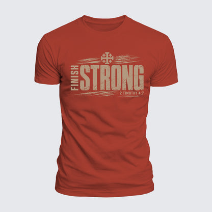 Luxe Mercerized Cotton Tee - Finish Strong 2 Timothy 4:7