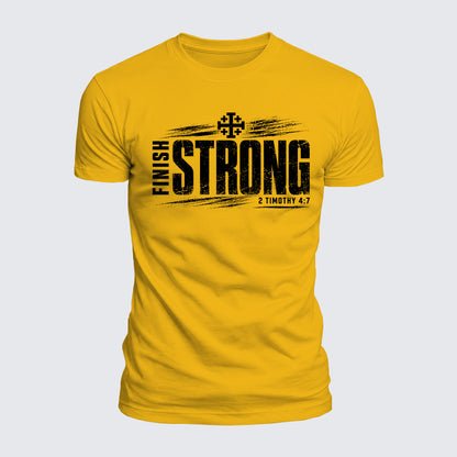 Luxe Mercerized Cotton Tee - Finish Strong 2 Timothy 4:7