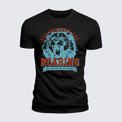 Luxe Mercerized Cotton Tee - The Heavens Are Roaring The Praise Of His Glory Lion